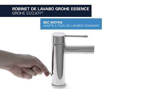 Mitigeur lavabo monocommande ESSENCE chromé taille L  GROHE [upl. by Devondra819]