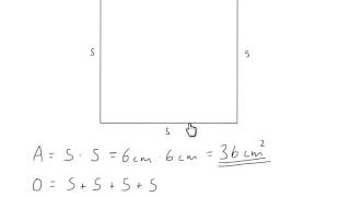 Areal og omkrets av et kvadrat [upl. by Janifer]