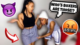 WEARING ANOTHER MANS BOXERS PRANK ON GIRLFRIEND [upl. by Rodl]