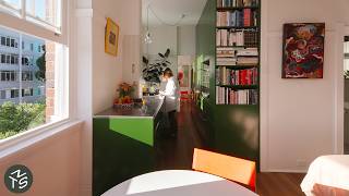 NEVER TOO SMALL Colourful Art Deco Micro Apartment Sydney 27sqm290sqft [upl. by Maryrose]