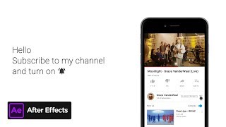 Subscribe Animation Mobile Version  After Effects Template [upl. by Enomar590]