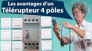 TÉLÉRUPTEUR 4 CONTACTS  Fonctionnement  schéma électrique [upl. by Etnoval]