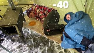 EXTREME 40° Solo Camping 4 Days  Snowstorm amp Winter Camping in a Snowstorm HOT TENT [upl. by Susejedairam]