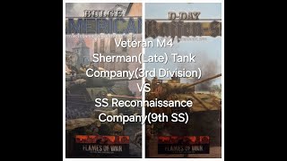 Flames of War Battle Report Veteran M4 ShermanLate Company3rd Div VS SS Recce Company9th SS [upl. by Loseff722]