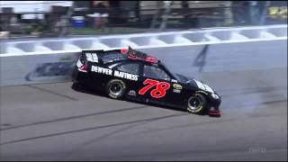 Regan Smith Crash  2012 NASCAR Sprint Cup in Michigan [upl. by Cerelia]