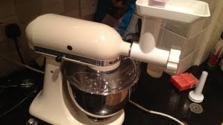 KitchenAid Mixer  Mincer  Meat Grinder Attachment [upl. by Yenruoc]