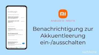 Benachrichtigung zur Akkuentleerung einschalten oder ausschalten  Xiaomi Android 13  MIUI 14 [upl. by Arie]