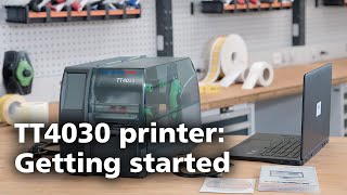 Thermal transfer printer how to use the TT4030 tutorial video EN [upl. by Stilu]