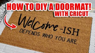 How to make a DOORMAT using your CRICUT [upl. by Ahsian]