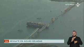 Estados Unidos navio cargueiro derruba ponte em Baltimore assista ao vídeo [upl. by Sosna]