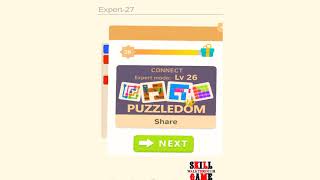 Puzzledom  Connect  Expert Level 1  50  Walkthrough [upl. by Nibaj712]