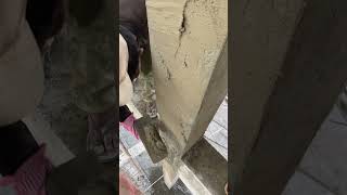 Plastering design column shorts shortsfeed plaster satisfying [upl. by Uranie]