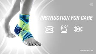 BAUERFEIND Sports Ankle Support Doffing Guide [upl. by Leilamag]