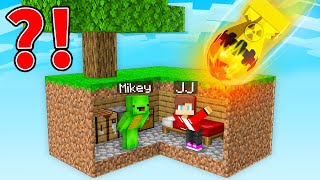 JJ and Mikey Built SKY BLOCK Bunker vs NUCLEAR BOMB in Minecraft  Maizen [upl. by Kravits781]