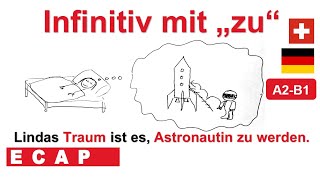 INFINITIV MIT ZU  INFINITIVSÄTZE GRAMMATIK A2B1 [upl. by Norag]