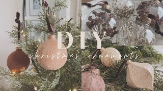 DIY Christmas Ornaments  Velvet Ornaments  Arhaus Dupe  Budget Friendly amp Easy  Neutral [upl. by Sky]