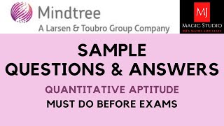 MINDTREE APTITUDE QUESTIONS  Mindtree Hiring 202223  Pattern  Sample Questions  MUST DO  MJ [upl. by Rodi178]