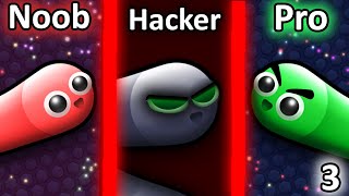 NOOB vs PRO vs HACKER in Slitherio 3 [upl. by Legnaleugim]