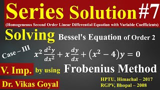 Series Solution 7 VImp  Frobenius Method  Values of m are distinct and differ by an Integer [upl. by Biebel68]