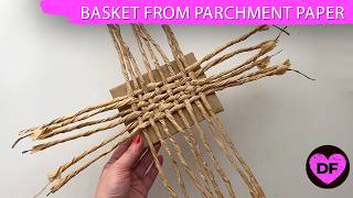 😍 Easy DIY Basket from Parchment Paper  Perfect for Home Decor [upl. by Rexford7]