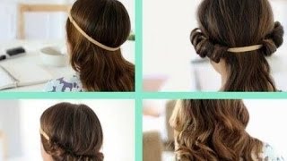 How To Curl your Hair Without Heat head band [upl. by Milah729]