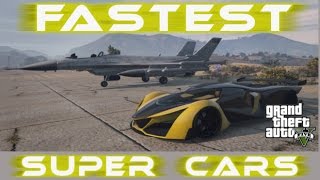 GTA V  FASTEST SUPER CARS on Grand Theft Auto V 2017 GTA 5 Online With Stopwatch Timer [upl. by Chandler]