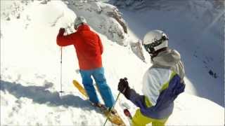 Snow Skiing Sunshine Village Banff Alberta December 2012 with GoPro Hero [upl. by Eelrebmyk]