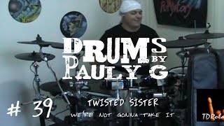 TWISTED SISTER  WERE NOT GONNA TAKE IT Drum Cover [upl. by Dadinirt772]