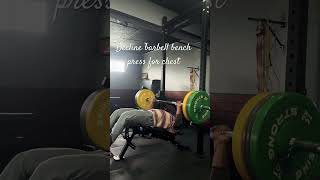 Decline barbell bench press for chest chest youtube shorts youtubeshorts chestpress [upl. by Ragg]