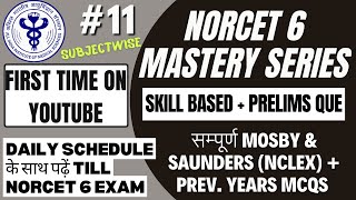 NORCET 6 Mastery Series  SkillScenario based Prelims MCQs Complete Mosby amp Saunders NCLEX MCQs [upl. by Yhtimit108]