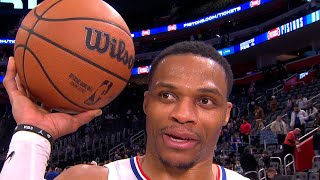 Russell Westbrook talks reaching 25000 career points Postgame Interview 🎤 [upl. by Raul729]