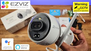 EZVIZ C3X Outdoor WiFi Camera Works with Google Home  Amazon Alexa  BEST COLOUR NIGHT VISION  AI [upl. by Attiuqaj]