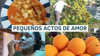 PEQUEÑOS ACTOS DE AMOR  RECETA SUPER RICA CON PAPAS AL ¨HORNO¨  COGIENDO NARANJAS [upl. by Ahsenaj744]