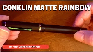 Fountain Pen Review Conklin Duragraph Matte BlackRainbow Limited Edition [upl. by Nosreg184]