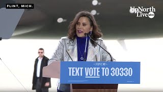 Michigan Governor Gretchen Whitmer campaigns for Kamala Harris in Flint [upl. by Brookner]