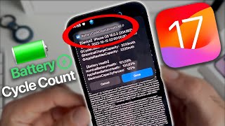 How to Find Battery Cycle Count in iOS 17 [upl. by Anisirhc]