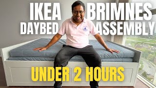 Ikea brimnes daybed assembly under 2 hours [upl. by Pampuch]