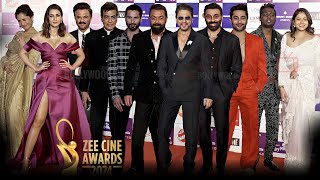 Celebrities arrives at Zee Cine Awards 2024  Shahrukh Khan Sunny Deol Bobby Kriti Sanon Shahid [upl. by Yekciv]