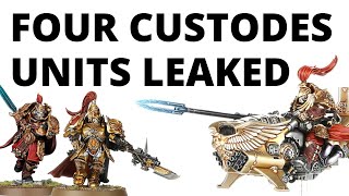 Four LEAKED Adeptus Custodes Units  Vertus Praetors Wardens Custodian Guard Blade Champion [upl. by Navak]