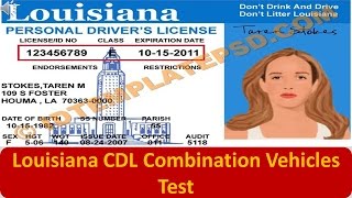 Louisiana CDL Combination Vehicles Test [upl. by Leahey]