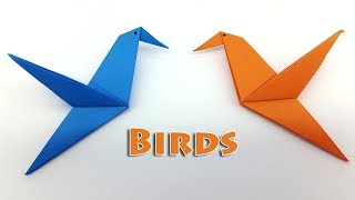 Origami Bird instructions  How to make a Paper Bird easy step by step [upl. by Nami]