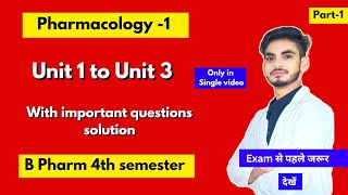 Pharmacology 4th semester important questions। With solution Notes। Shahruddin khan। [upl. by Aropizt908]