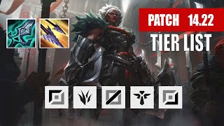 The BEST TIER LIST For All Ranks On Patch 1422  Season 14 Tier List League of Legends [upl. by Ahsiele]