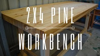 Laminated Pine Workbench From 2x4s  Woodworking [upl. by Ggerg]