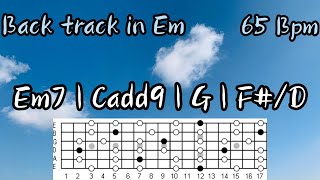 Backing track in E minor Em  pop ballad  65 Bpm [upl. by Munafo821]