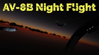 DCS AV8 B Harrier Night to Sunrise Training Flight Ultrawide Version [upl. by Desdee]