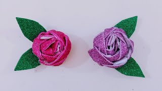 How To Make Rose 🌹💐 Flowers with Foam Sheets ❤️ [upl. by Indira722]