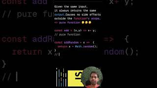 Quick Tip Pure Function in Javascript [upl. by Arelc11]