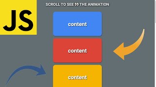 Scroll Animation  JavaScript [upl. by Kirsti]