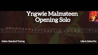 Yngwie Malmsteen  Opening Solo  Tab Guitar [upl. by Brause]